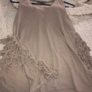 Brown dress tank top